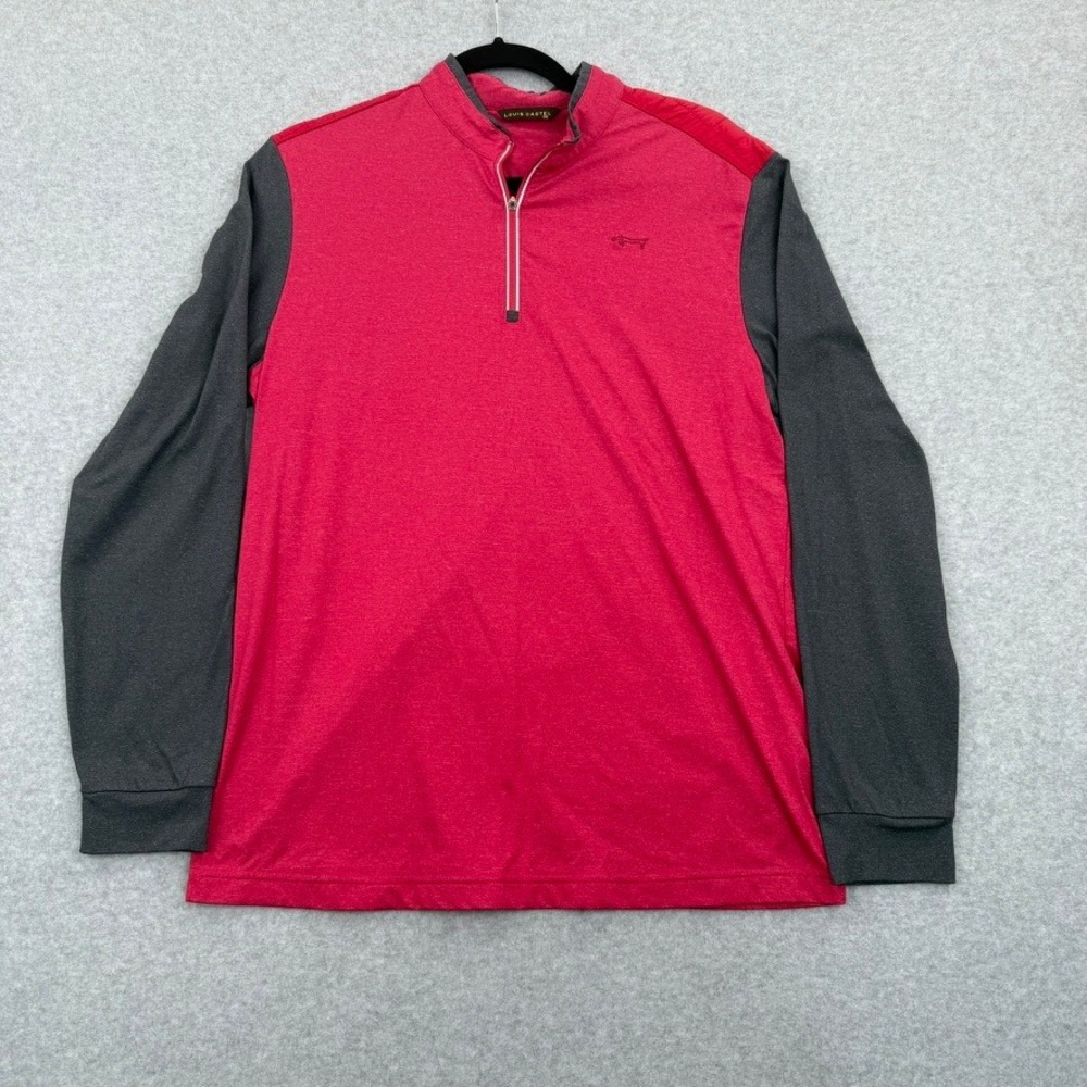 Louis Castel Pullover Mens Small Pink Gorpcore Sporty Quarter Zip ALMTS032